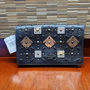 Coach Foldover Clutch Prairie Rivets Crossbody Bag